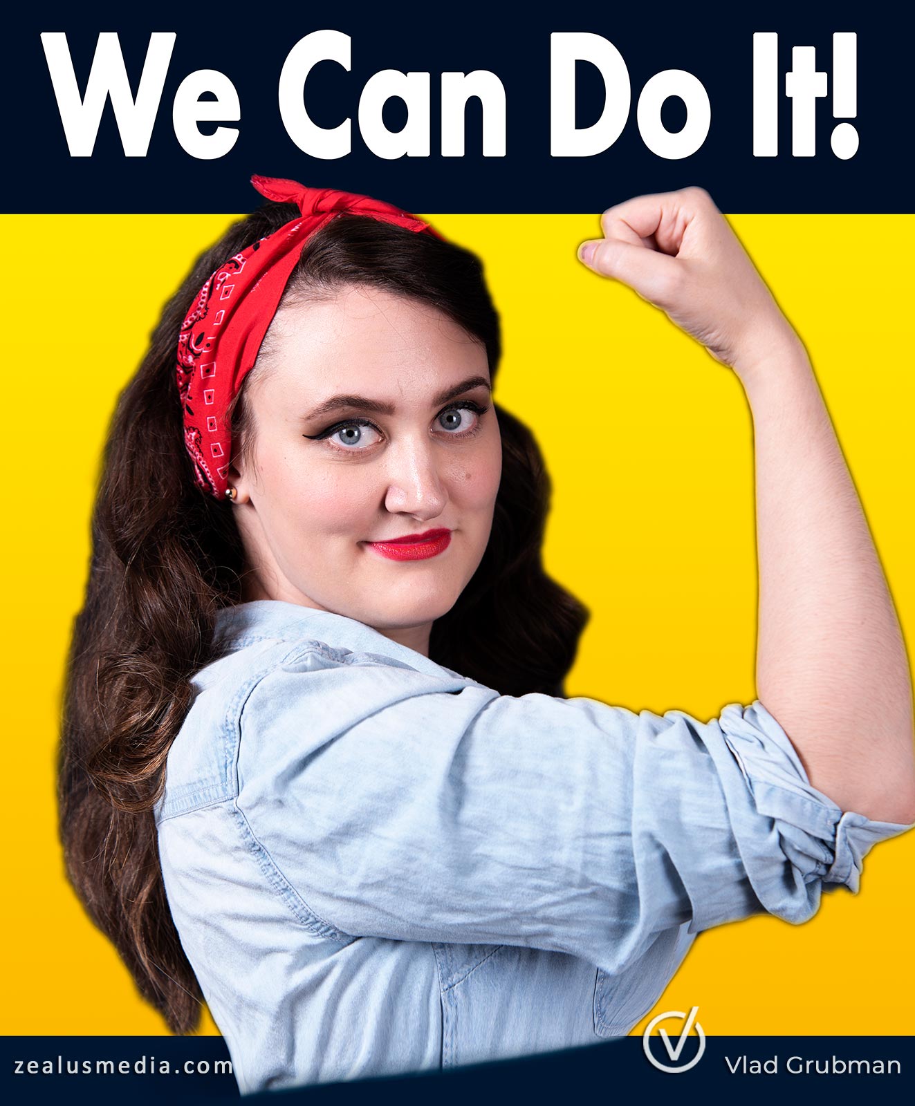 Vintage poster - Rosie The Riveter / Photographer Vlad Grubman - Zealusmedia.com
